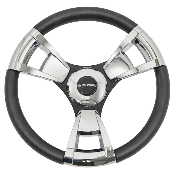 Gussi Model 13 Black Chrome Steering Wheel + Adapter CC DS